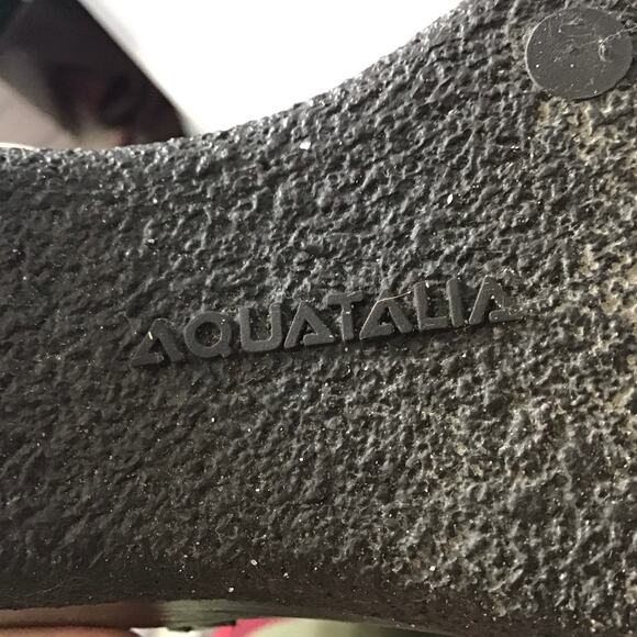 Aquatalia Brown Leather Boots Wedge Heel Boho Classic 8.5 - Picture 10 of 12